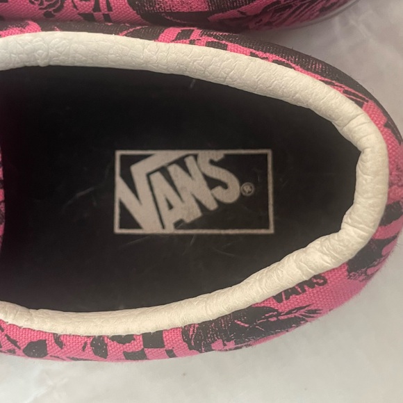 LADY VANS Sneakers Shoes Womens 10 Mens 8.5 Azalea Pink & Black Off Wall Lace Up - Picture 10 of 11